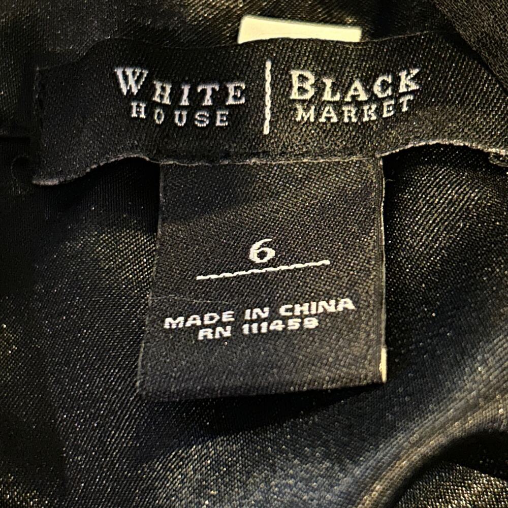 White House Black Market Button back chiffon halter dress Size 6 - Picture 8 of 11